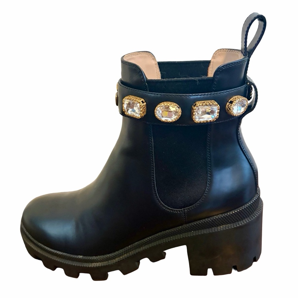 Gucci Crystal GG Trip Chelsea Ankle Boot - Picture 3 of 10